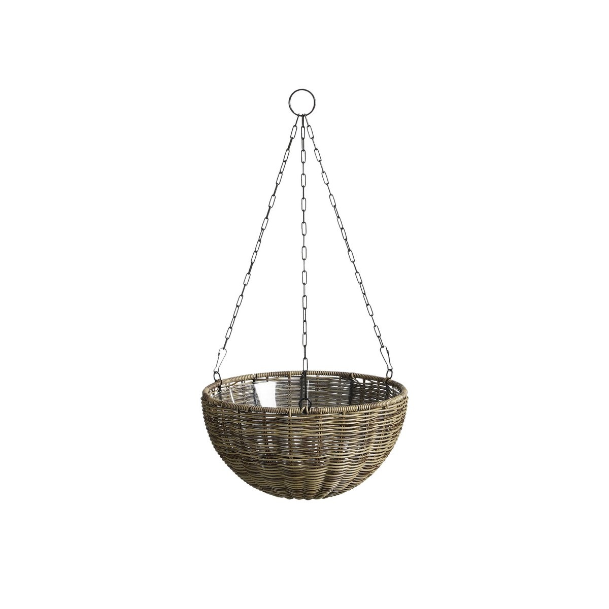 VidaXL Luso Hangende Mand voor Planten - H60 x Ø30 cm - Kunststof - Bruin