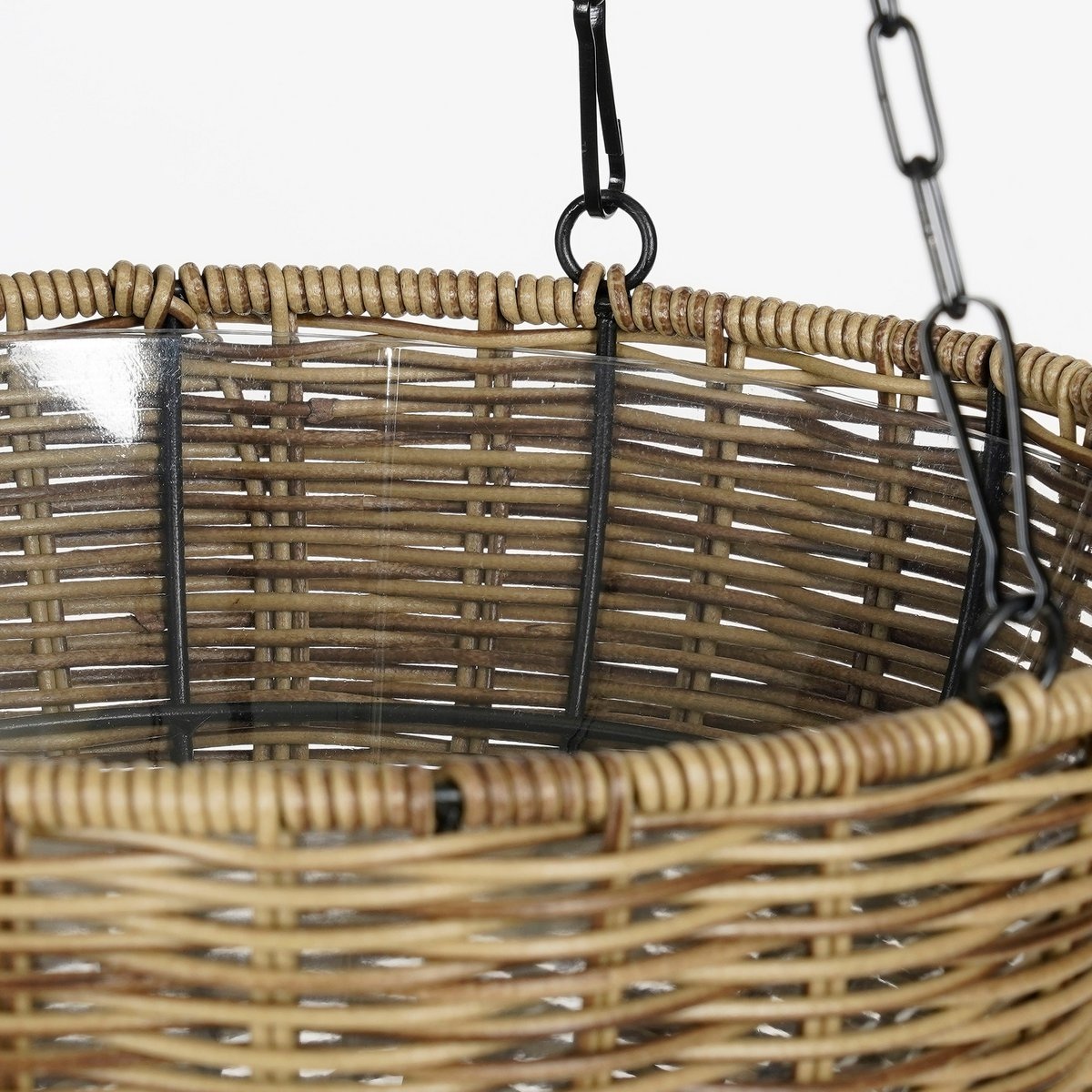 VidaXL Luso Hangende Mand voor Planten - H60 x Ø30 cm - Kunststof - Bruin