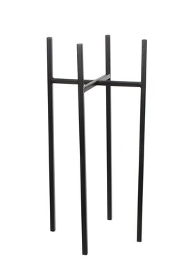 VidaXL Ascot Plantenstandaard - L24 x B24 x H55 cm - Metaal - Zwart