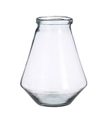 VidaXL Jive Vaas - H30 x Ø23,5 cm - Gerecycled Glas - Transparant