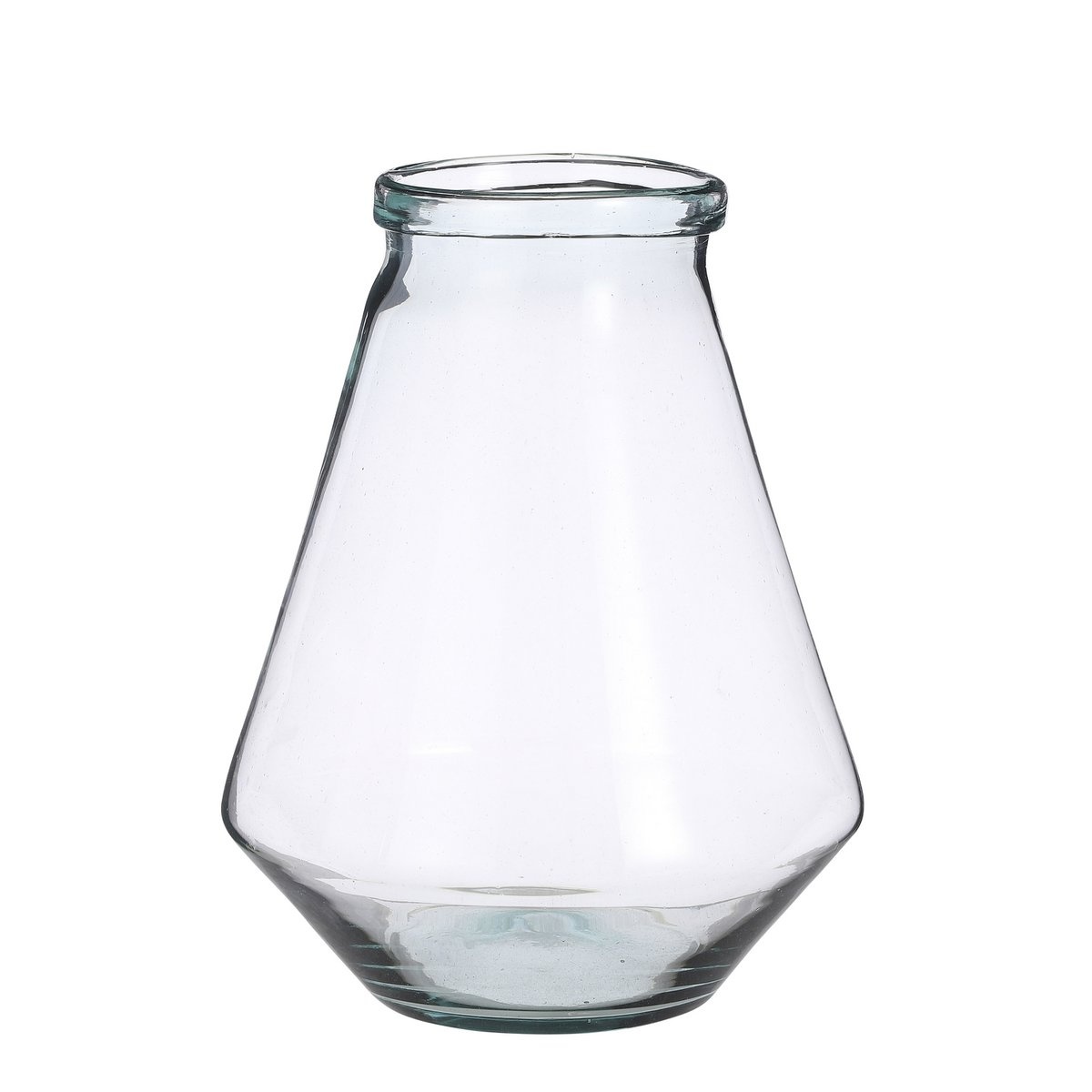 VidaXL Jive Vaas - H30 x Ø23,5 cm - Gerecycled Glas - Transparant
