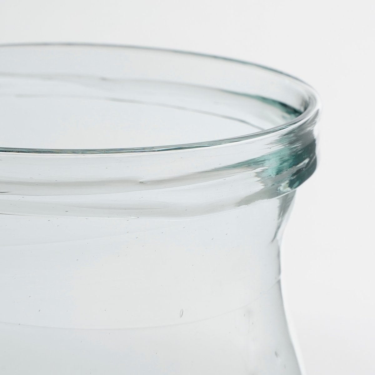 VidaXL Jive Vaas - H30 x Ø23,5 cm - Gerecycled Glas - Transparant
