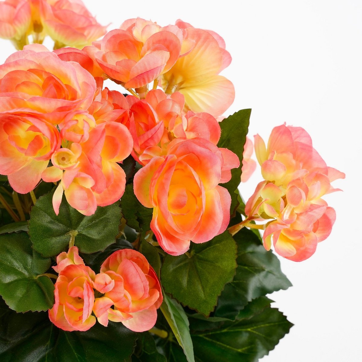VidaXL Begonia Kunstplant in Bloempot Stan - H37 x Ø36 cm - Zalmroze