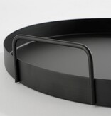 VidaXL Razz Dienblad - H6,5 x Ø35 cm - Metaal - Zwart