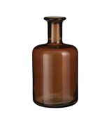 VidaXL Regal Fles Vaas - H30 x Ø16 cm - Glas - Bruin