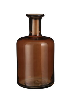 VidaXL Regal Fles Vaas - H30 x Ø16 cm - Glas - Bruin