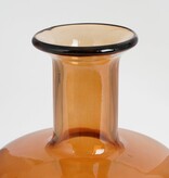 VidaXL Regal Fles Vaas - H30 x Ø16 cm - Glas - Bruin