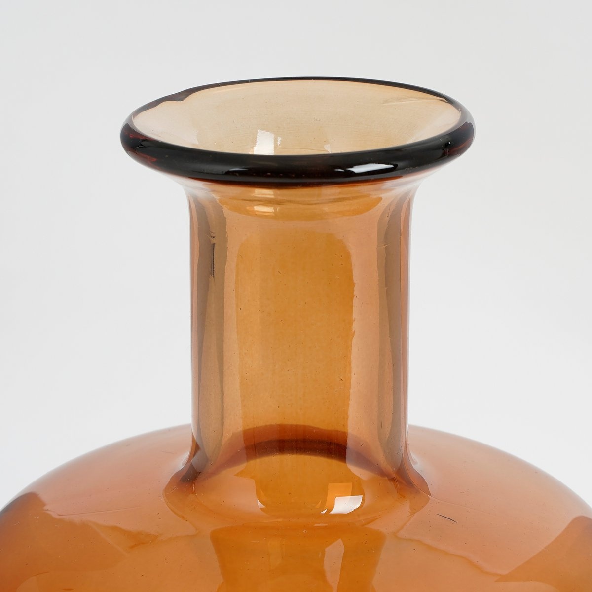 VidaXL Regal Fles Vaas - H30 x Ø16 cm - Glas - Bruin