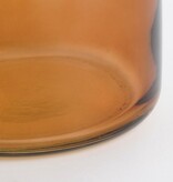 VidaXL Regal Fles Vaas - H30 x Ø16 cm - Glas - Bruin