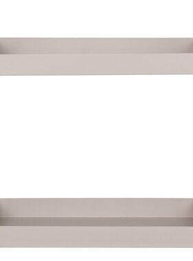 KantoormeubelenPlus Rabo Staande Dubbele Plank - Staande Dubbele Plank, staal, zand, 2 planken, 30x15x31 cm