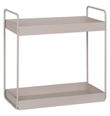 KantoormeubelenPlus Rabo Staande Dubbele Plank - Staande Dubbele Plank, staal, zand, 2 planken, 30x15x31 cm