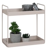 KantoormeubelenPlus Rabo Staande Dubbele Plank - Staande Dubbele Plank, staal, zand, 2 planken, 30x15x31 cm