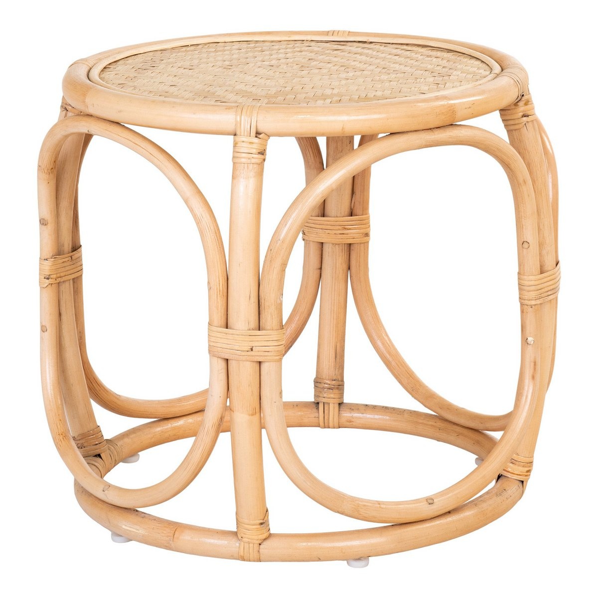 Aledo bijzettafel - Bijzettafel in rotan, natuur, 45x45x43 cm
