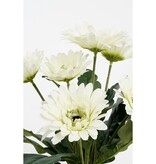 VidaXL Gerbera Kunstplant in Bloempot Stan - H35 x Ø30 cm - Wit