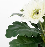 VidaXL Gerbera Kunstplant in Bloempot Stan - H35 x Ø30 cm - Wit