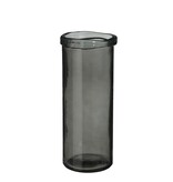 VidaXL Pepe Vaas - H36 x Ø15 cm - Gerecycled Glas - Grijs
