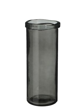 vidaXL Pepe Vaas - H36 x Ø15 cm - Gerecycled Glas - Grijs