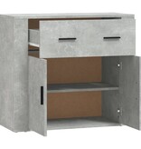 vidaXL Dressoir 80x33x70 cm bewerkt hout betongrijs