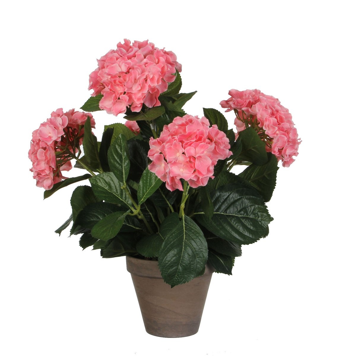 vidaXL Hortensia Kunstplant in Bloempot Stan - H45 x Ø45 cm - Roze