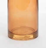 vidaXL Xandra Smalle Vaas - H37,5 x Ø10 cm - Glas - Bruin