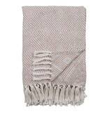 KantoormeubelenPlus Cort Plaid - Plaid van katoen, ivoor/beige, ontwerp B, 130x160 cm
