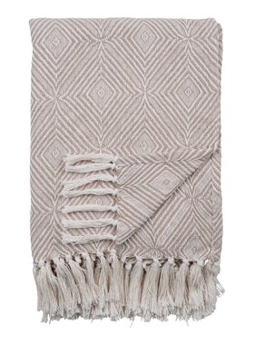 KantoormeubelenPlus Cort Plaid - Plaid van katoen, ivoor/beige, ontwerp B, 130x160 cm