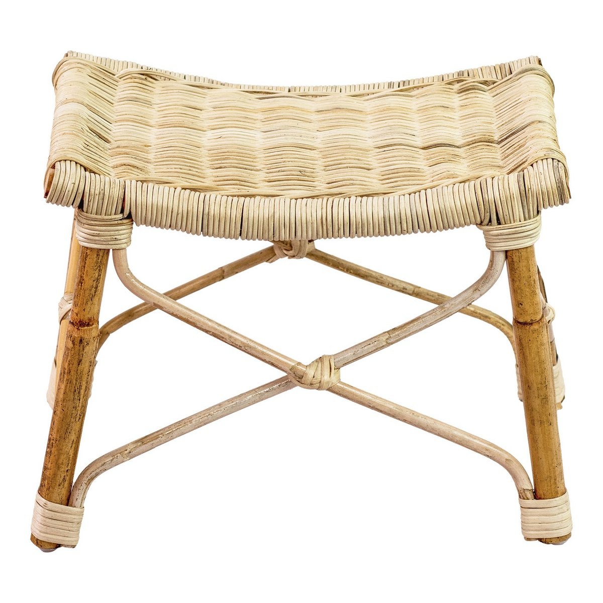 KantoormeubelenPlus Arbo Kruk - Arbo kruk in rotan, natuur, 55x36x45 cm