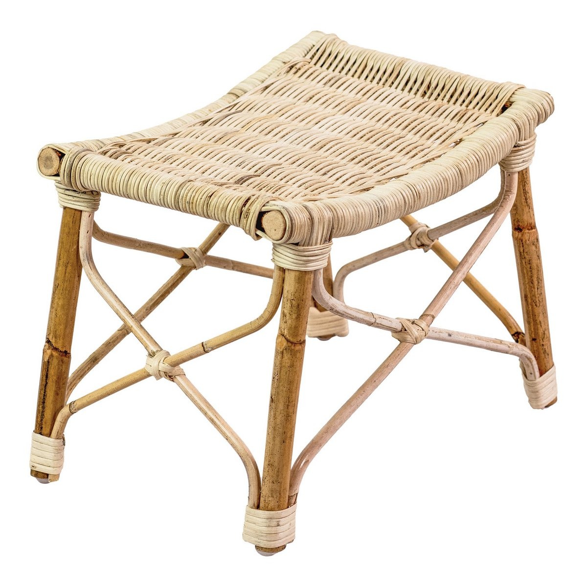 KantoormeubelenPlus Arbo Kruk - Arbo kruk in rotan, natuur, 55x36x45 cm