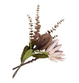 VidaXL King Protea Boeket - Kunstbloemen, bordeaux mix, 65 cm