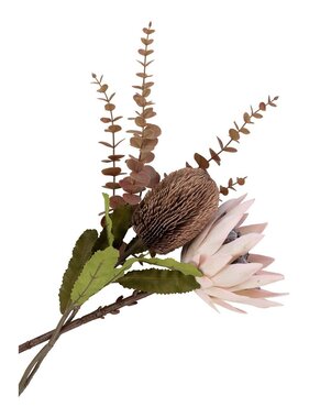 KantoormeubelenPlus King Protea Boeket - Kunstbloemen, bordeaux mix, 65 cm