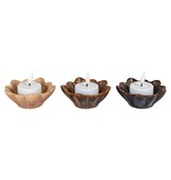 Kom - Kom, keramiek/beige/bruin/donkerbruin, ø8,5x3,5 cm, set van 3
