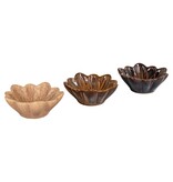 KantoormeubelenPlus Kom - Kom, keramiek/beige/bruin/donkerbruin, ø8,5x3,5 cm, set van 3