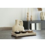 KantoormeubelenPlus Kom - Kom, keramiek/beige/bruin/donkerbruin, ø8,5x3,5 cm, set van 3