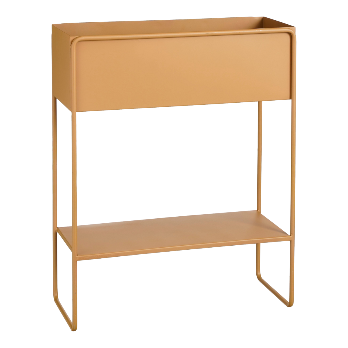 VidaXL Cubica Staande Plantenbak - L50 x B22 x H63,5 cm - Metaal - Bruin