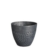 VidaXL Bravo Bloempot voor Buiten - H26 x Ø30,5 cm - Zwart gehamerd