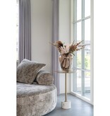 KantoormeubelenPlus Lecco Bijzettafel - Bijzettafel in messing en marmer Ø41x58 cm