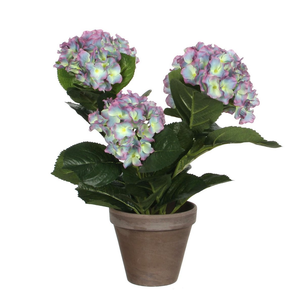 VidaXL Hortensia Kunstplant in Bloempot Stan - H40 x Ø35 cm - Paars