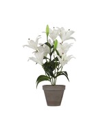 VidaXL Tijgerlelie Kunstplant in Bloempot Stan - H47 x Ø45 cm - Wit