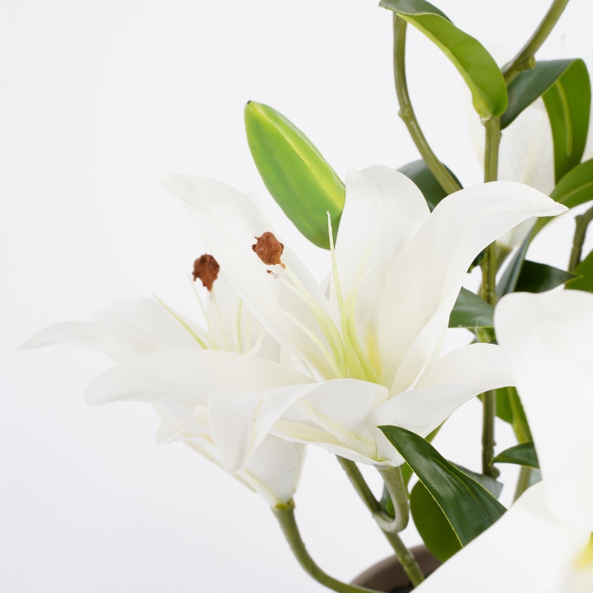 VidaXL Tijgerlelie Kunstplant in Bloempot Stan - H47 x Ø45 cm - Wit