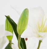 VidaXL Tijgerlelie Kunstplant in Bloempot Stan - H47 x Ø45 cm - Wit
