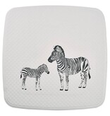 vidaXL Douchemat Zebra 54x54 cm wit en zwart