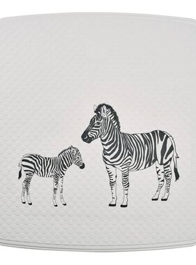 vidaXL Douchemat Zebra 54x54 cm wit en zwart