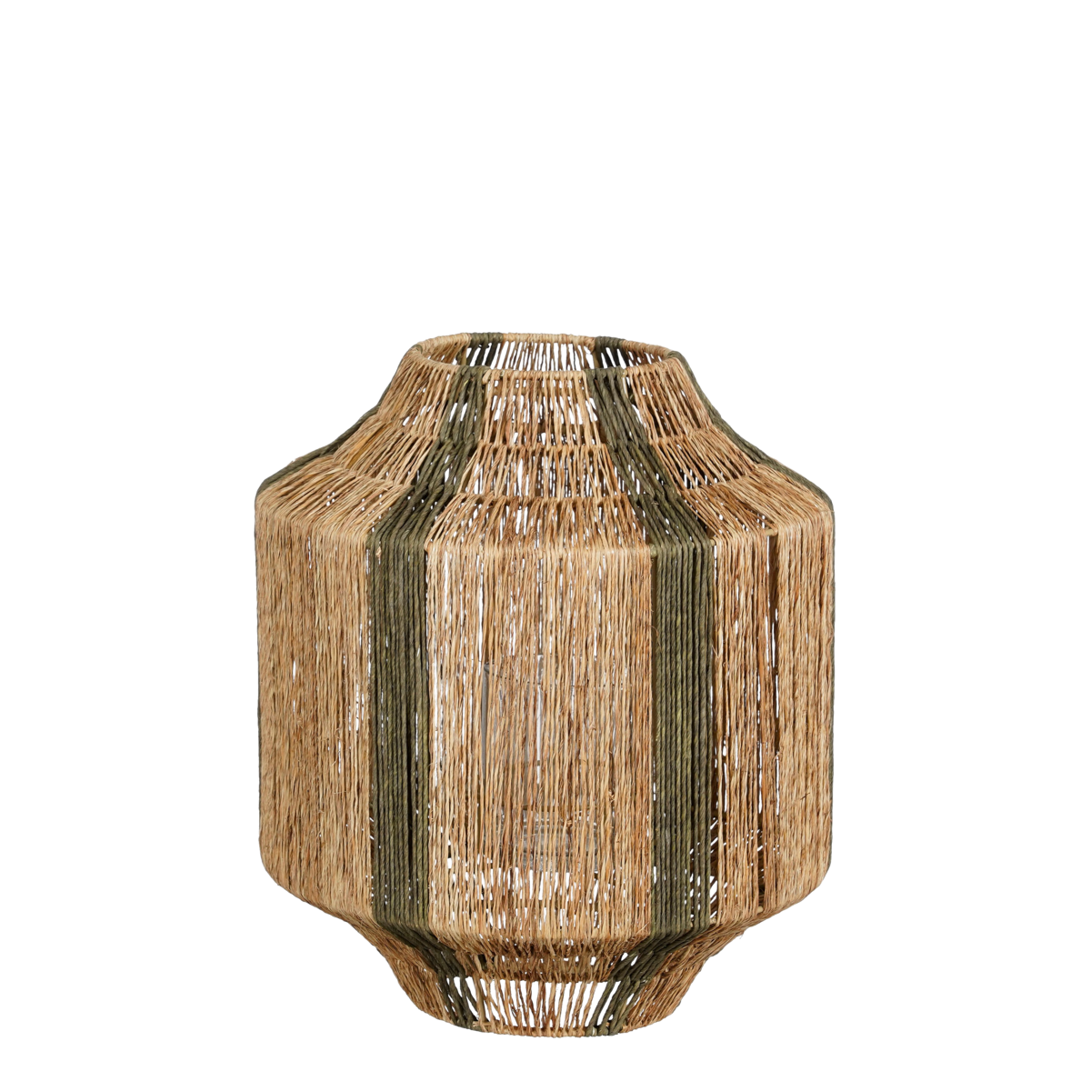 VidaXL Liliano Lantaarn - H36 x Ø30 cm - Jute - Donkergroen