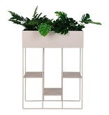 KantoormeubelenPlus Rabo Plantenbak - Plantenbak, staal, 3 planken, zand, 25x60x80 cm