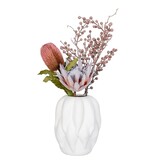 KantoormeubelenPlus Vaas - Vaas, keramiek, beige, 19,5x19,5x26 cm