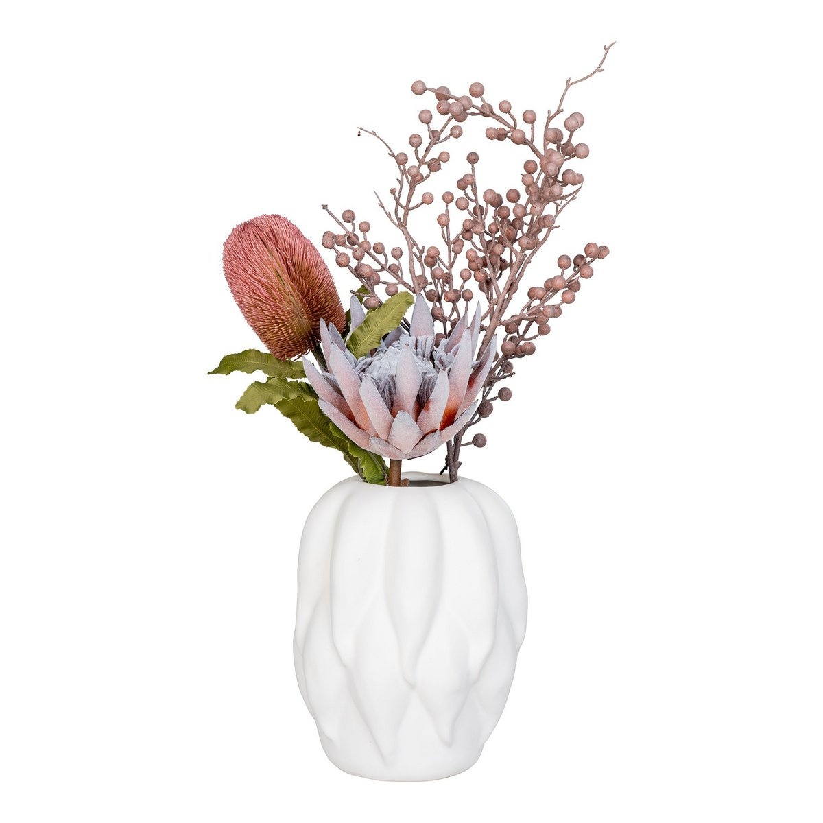 KantoormeubelenPlus Vaas - Vaas, keramiek, beige, 19,5x19,5x26 cm
