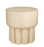 KantoormeubelenPlus Rohan Bijzettafel - H39 x Ø38 cm - Metaal - Lichtbruin