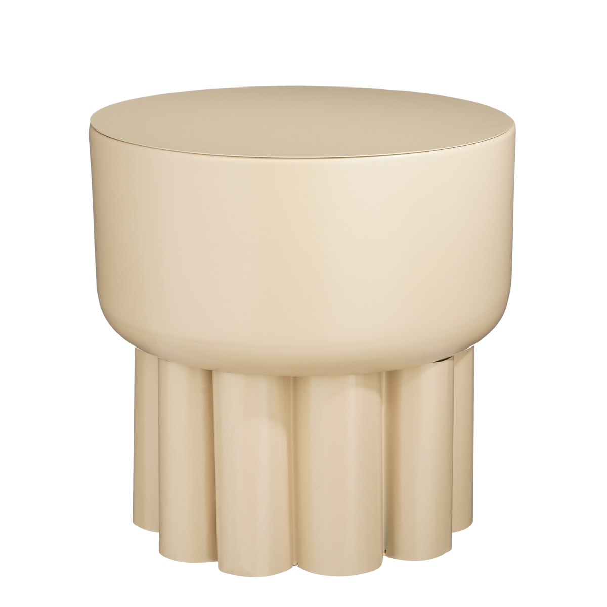 KantoormeubelenPlus Rohan Bijzettafel - H39 x Ø38 cm - Metaal - Lichtbruin