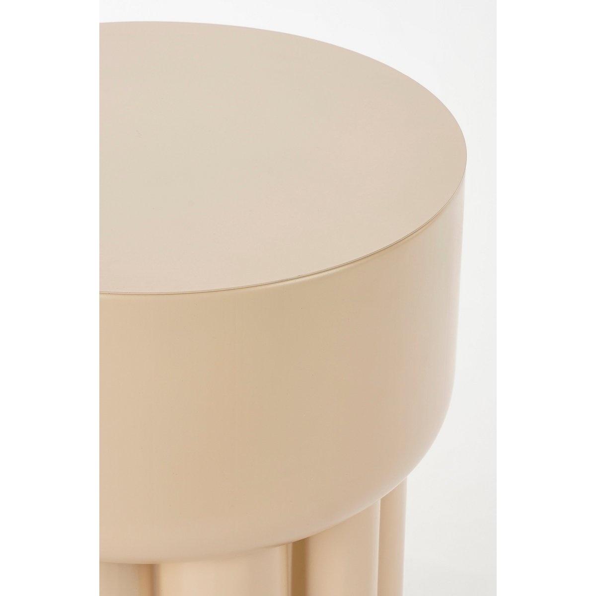 KantoormeubelenPlus Rohan Bijzettafel - H39 x Ø38 cm - Metaal - Lichtbruin