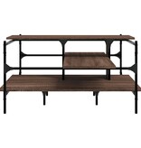 VidaXL Salontafel 100x100x48,5 cm bewerkt hout bruin eikenkleur